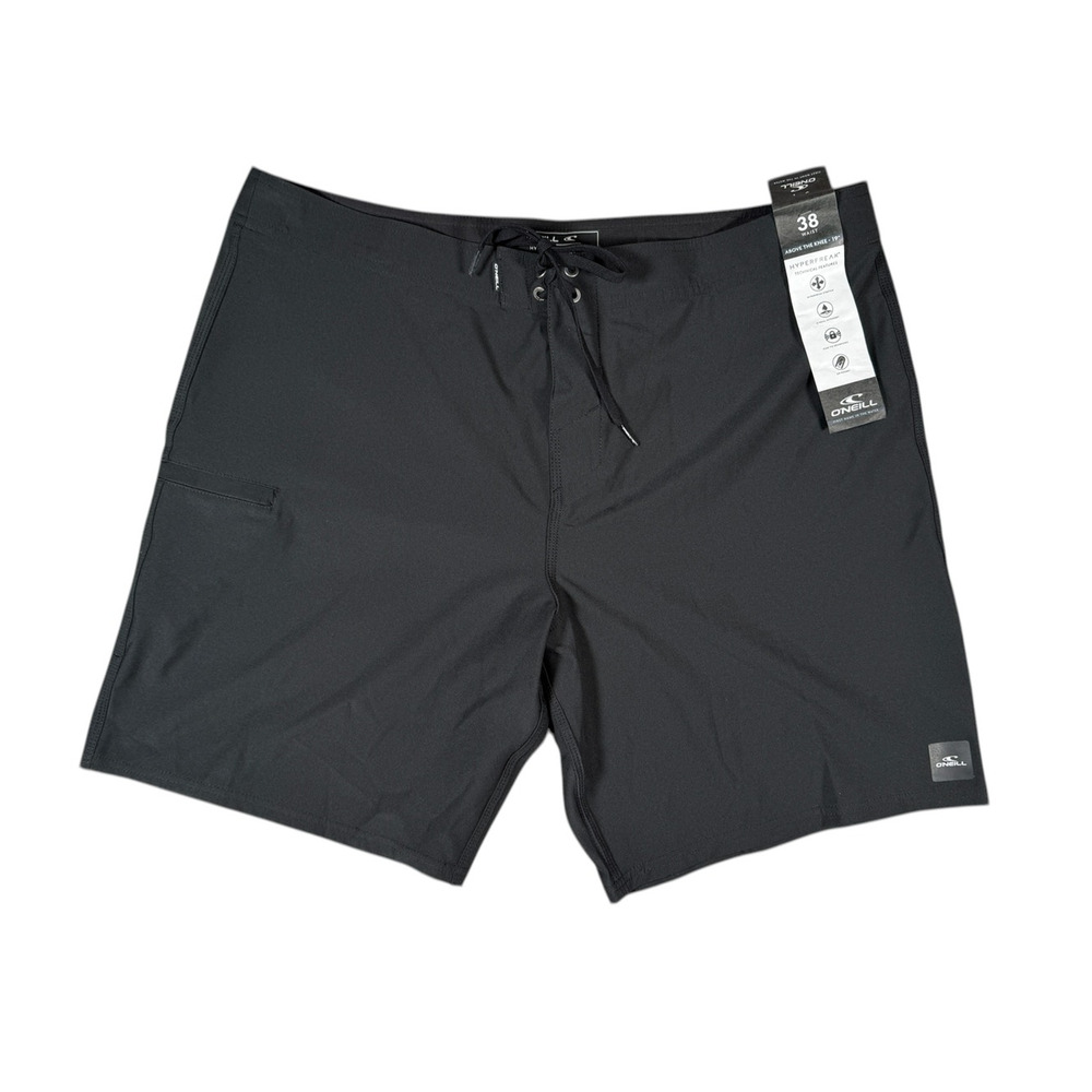 O'Neill Hyperfreak‎ Heat Boardshorts Mens 38 x 19 Black Swim Trunks Surf Swim